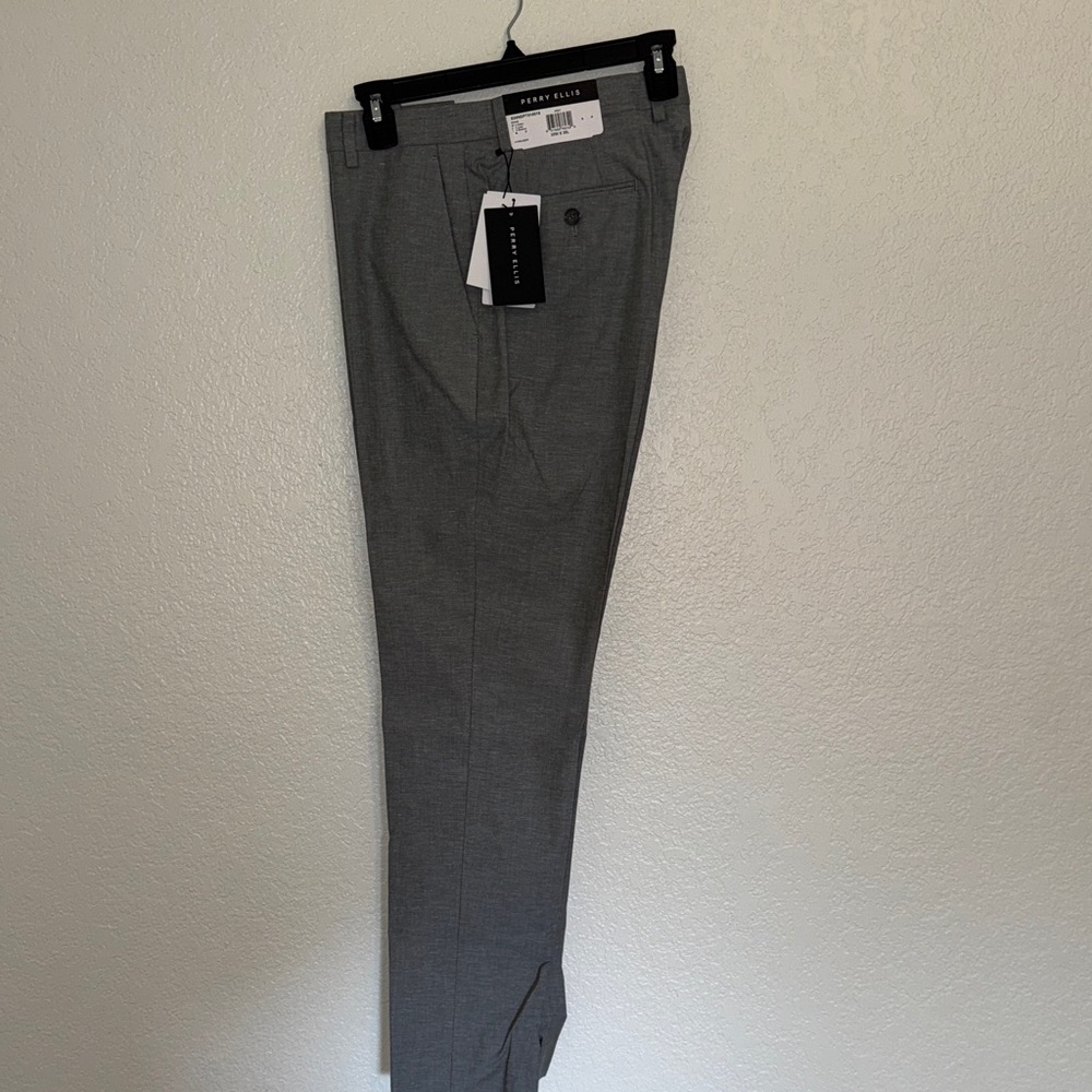 Perry Ellis Men's Charcoal Dress Pants